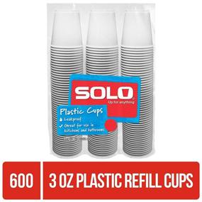 img 3 attached to 🥤 600 Count White 3 Ounce SOLO Cup Plastic Bath Refill Cups: Convenient and Versatile