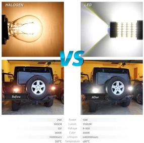img 1 attached to LUYED 2 X 1700 Lumens Super Bright 3157 4014 102-EX Chipsets 3056 3156 3057 3157 LED Bulbs with Projector for Backup Reverse Lights, Xenon White (Most Powerful LED in the Market)