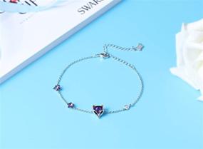 img 2 attached to 🦊 PLATO H Fox Bracelet: Delicate and Dainty Blue Crystal Animal Jewelry for Women and Girls, Comes with Gift Box