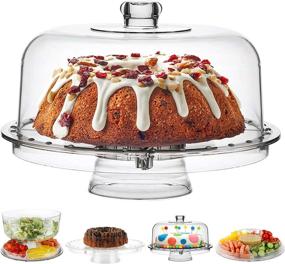 img 4 attached to 🍰 Homeries Versatile Cake Stand with Dome