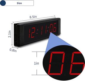 img 3 attached to ⏰ GANXIN 6 Digit LED Wall Clock with Remote Control - Countdown/Up Timer, Stopwatch, Real-Time 12/24H Display - Size 8.5''L x 2.1''H x 0.8''W