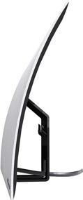 img 2 attached to 📺 Enhance your TV experience with the Mohu Arc Indoor TV Antenna - 40-mile range, UHF/VHF Multi-Directional, 10 ft. Coaxial Cable, sleek Modern Curve Design with Base Stand - 4K-Ready HDTV!