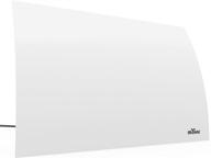 📺 enhance your tv experience with the mohu arc indoor tv antenna - 40-mile range, uhf/vhf multi-directional, 10 ft. coaxial cable, sleek modern curve design with base stand - 4k-ready hdtv! logo
