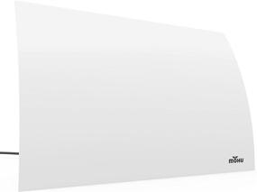 img 4 attached to 📺 Enhance your TV experience with the Mohu Arc Indoor TV Antenna - 40-mile range, UHF/VHF Multi-Directional, 10 ft. Coaxial Cable, sleek Modern Curve Design with Base Stand - 4K-Ready HDTV!