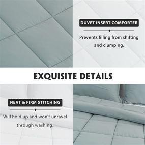 img 1 attached to 🌿 RECYCO Sage Green Comforter Set – Lightweight, Ultra Soft Quilted Bedding, Down Alternative Duvet Insert with Pillow Sham for All Seasons