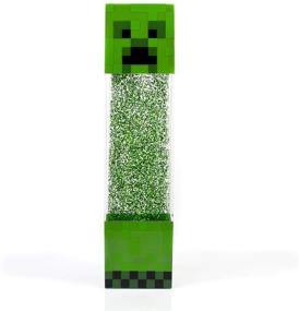 img 4 attached to 🎮 Minecraft Creeper Glitter Motion Light: 12-Inch LED Mood Light Battery Lamp for a Magical Gaming Ambience