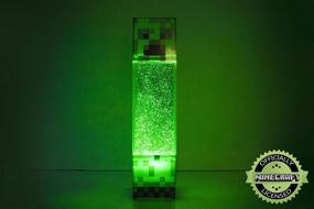 img 3 attached to 🎮 Minecraft Creeper Glitter Motion Light: 12-Inch LED Mood Light Battery Lamp for a Magical Gaming Ambience