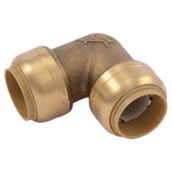 🔧 sharkbite u256lfa 90 degree elbow: seamless plumbing pipe connector for pex, copper, cpvc, and hdpe; 3/4 inch push-to-connect fittings logo