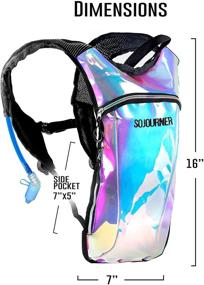 img 2 attached to Sojourner Hydration Pack Backpack - Includes 2L Water 🎒 Bladder for Festivals, Raves, Hiking, Biking, Climbing, Running, and Beyond