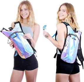 img 1 attached to Sojourner Hydration Pack Backpack - Includes 2L Water 🎒 Bladder for Festivals, Raves, Hiking, Biking, Climbing, Running, and Beyond