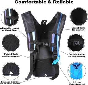 img 3 attached to Sojourner Hydration Pack Backpack - Includes 2L Water 🎒 Bladder for Festivals, Raves, Hiking, Biking, Climbing, Running, and Beyond