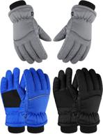 ❄️ premium kids ski gloves - stay warm and dry in cold weather! logo