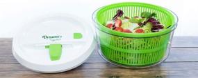 img 2 attached to Revolutionize your Salad Prep with the Dynamic Cutlery-Pro Salad Spinner: Large, Green and White