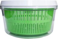 revolutionize your salad prep with the dynamic cutlery-pro salad spinner: large, green and white logo