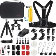 📸 hsu 40-in-1 accessory bundle kit for gopro hero 10, 9, 8, 7, 6, 5, 4, 3 | gopro max, dji osmo action, akaso, campark, sjcam + more action cameras logo