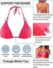 img 3 attached to RELLECIGA Womens Basics Triangle Bikini Women's Clothing for Swimsuits & Cover Ups