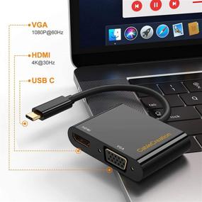 img 2 attached to 🔌 Эффективный адаптер USB C в HDMI + VGA: разветвитель CableCreation Type C для XPS 13, MacBook Pro 2019, iPad Pro, Yoga 910, Surface Go, Chromebook Pixel - совместим с Thunderbolt 3