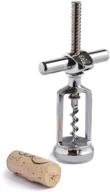 🍷 boj vintage style corkscrew - self pulling wine opener, handheld - gray/silver zinc alloy логотип