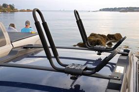 img 3 attached to 🚣 PaddleSports+ Kayak Roof Rack Set: Easy Travel for Kayaks, Canoes, Paddleboards, and Surfboards - Universal Fit for Cars/SUVs - Includes Straps and Mounts on Crossbars