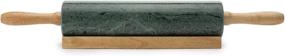 img 2 attached to 🦊 Fox Run Green Marble Rolling Pin and Base – 2.5 x 18 x 3 Inches: Superior Quality for Perfect Dough Rolling