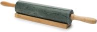 🦊 fox run green marble rolling pin and base – 2.5 x 18 x 3 inches: superior quality for perfect dough rolling logo