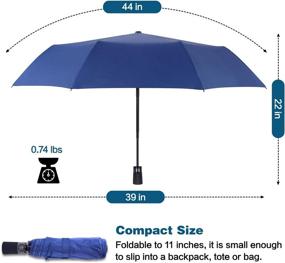 img 1 attached to Travel Umbrella Windproof Compact Umbrellas