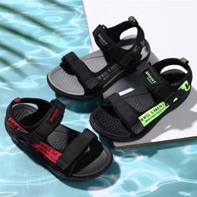 img 1 attached to DADAWEN Adjustable Boys' Outdoor 👟 Hiking Sandals: Sandals for Active Adventures