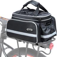 🚲 cofit bike trunk bag: 25l/68l/80l expandable saddle bags, waterproof rear rack luggage carrier for cycling, traveling, commuting, camping, outdoor activities logo