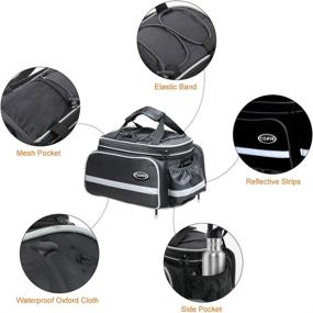 img 3 attached to 🚲 COFIT Bike Trunk Bag: 25L/68L/80L Expandable Saddle Bags, Waterproof Rear Rack Luggage Carrier for Cycling, Traveling, Commuting, Camping, Outdoor Activities