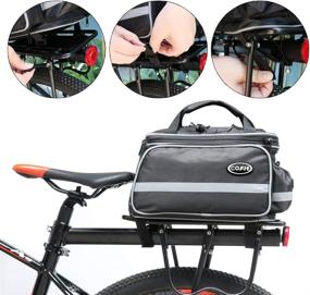 img 1 attached to 🚲 COFIT Bike Trunk Bag: 25L/68L/80L Expandable Saddle Bags, Waterproof Rear Rack Luggage Carrier for Cycling, Traveling, Commuting, Camping, Outdoor Activities