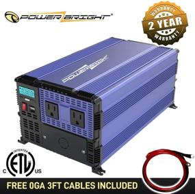 img 3 attached to 💡 PowerBright 4000 Watts Power Inverter: Efficient Car Inverter with Dual AC Outlets, USB Ports, and ETL Approval - Ideal DC to AC Converter