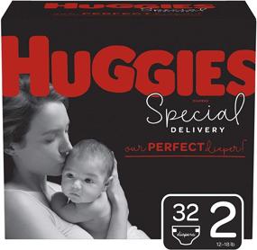 img 4 attached to 👶 Huggies Special Delivery Hypoallergenic Diapers, Size 2, 32 Count – Gentle and Safe Diapers for Sensitive Skin