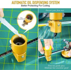 img 2 attached to 🔪 B BLOOMOAK Heavy Duty Circular Glass Cutter: Tool Set with Round Knob Handle, Suction Cup, and 24" Adjustable Diamond Cutter