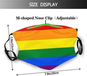 img 3 attached to 🌈 4Pcs Rainbow Gay Pride Face Mask - LGBT Mask Comfortable Balaclavas Reusable Bandana Washable Adjustable Scarf for Men and Women (with 10 Filters) - Enhanced SEO