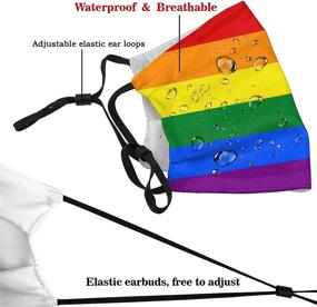 img 1 attached to 🌈 4Pcs Rainbow Gay Pride Face Mask - LGBT Mask Comfortable Balaclavas Reusable Bandana Washable Adjustable Scarf for Men and Women (with 10 Filters) - Enhanced SEO