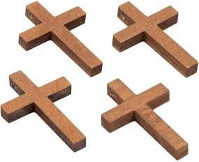 img 1 attached to 50-Pack Mini Wood Cross Pendants - Perfect for Religious Party Favors, DIY Crafts, and Sunday School Projects