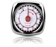 e.palace kitchen timer: mechanical, battery-free with magnetic backing and loud alarm - ideal for kitchen, kids activities, classroom, and short time countdown (silver) logo