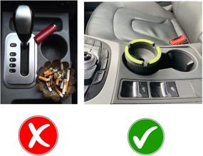 img 1 attached to 🚬 5-Pack Glow-in-the-Dark Butt Bucket Ashtray - Self-Extinguishing Cigarette Cup for Car, Portable Ash Holder for Truck, Home, Office - Black