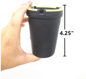 img 2 attached to 🚬 5-Pack Glow-in-the-Dark Butt Bucket Ashtray - Self-Extinguishing Cigarette Cup for Car, Portable Ash Holder for Truck, Home, Office - Black