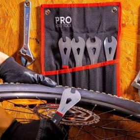 img 1 attached to 🚴 Streamline Wheel Bearing Removal with PRO BIKE TOOL Cone Wrench Set - 5 Piece Set & Storage Bag”