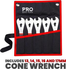 img 3 attached to 🚴 Streamline Wheel Bearing Removal with PRO BIKE TOOL Cone Wrench Set - 5 Piece Set & Storage Bag”