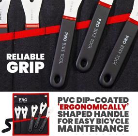 img 2 attached to 🚴 Streamline Wheel Bearing Removal with PRO BIKE TOOL Cone Wrench Set - 5 Piece Set & Storage Bag”