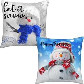 img 4 attached to Christmas Decorations Snowman Holiday Cushion