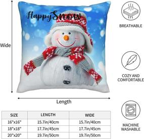 img 3 attached to Christmas Decorations Snowman Holiday Cushion