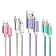 🔌 4-pack braided charging lightning compatible charger logo