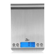 🔢 ultra slim multifunction stainless steel digital kitchen scale with hook design - 11lb 5kg capacity, back-lit lcd display, perfect for measuring ingredients and liquids logo