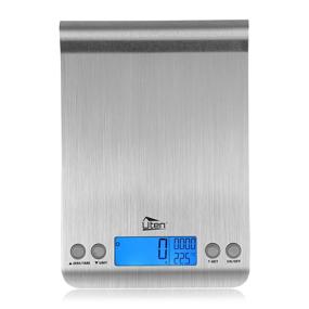 img 4 attached to 🔢 Ultra Slim Multifunction Stainless Steel Digital Kitchen Scale with Hook Design - 11lb 5kg Capacity, Back-Lit LCD Display, Perfect for Measuring Ingredients and Liquids