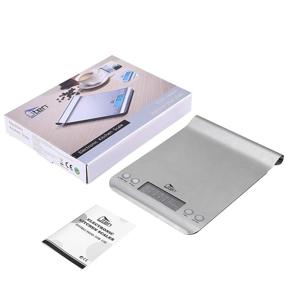 img 1 attached to 🔢 Ultra Slim Multifunction Stainless Steel Digital Kitchen Scale with Hook Design - 11lb 5kg Capacity, Back-Lit LCD Display, Perfect for Measuring Ingredients and Liquids