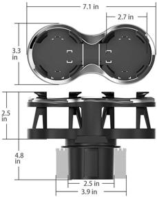 img 1 attached to Регулируемый удлинитель держателя для бутылок в автомобиле: адаптер 2 в 1 для большинства бутылок с напитками и газировки, автомобильный двойной держатель для чашек.