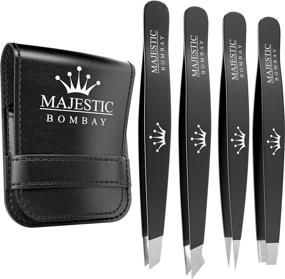 img 4 attached to 🔬 Precision Facial Hair Removal with Tweezers Set - Stainless Steel Slant Tip and Sharp Pointed Eyebrow Tweezer Set for Eyebrow Hair, Splinter, Blackhead, Ingrown Hair, and Tick Removal- Ends Meet Perfectly